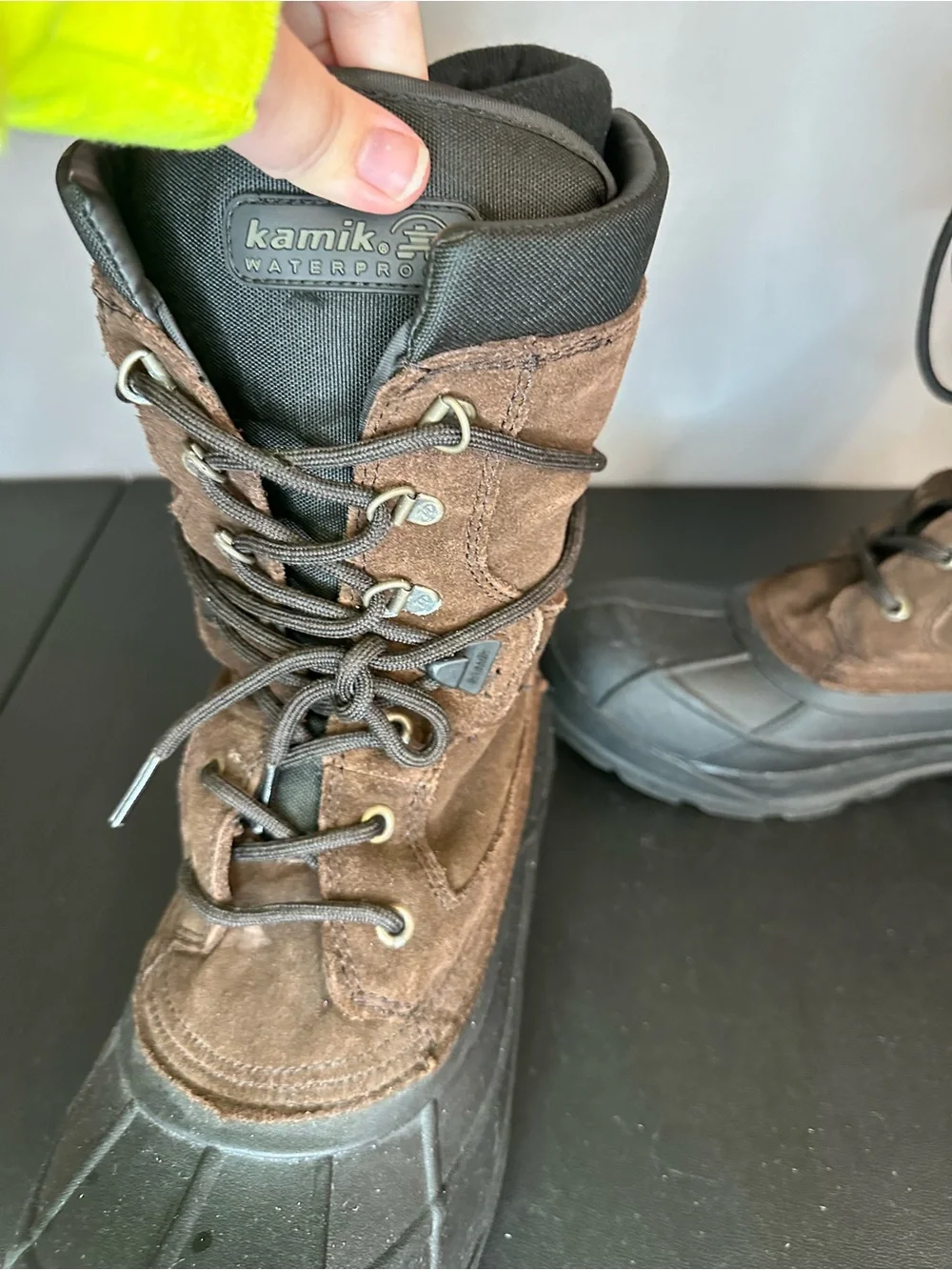 Kamik Men's Brown and Black Waterproof Snow Boots